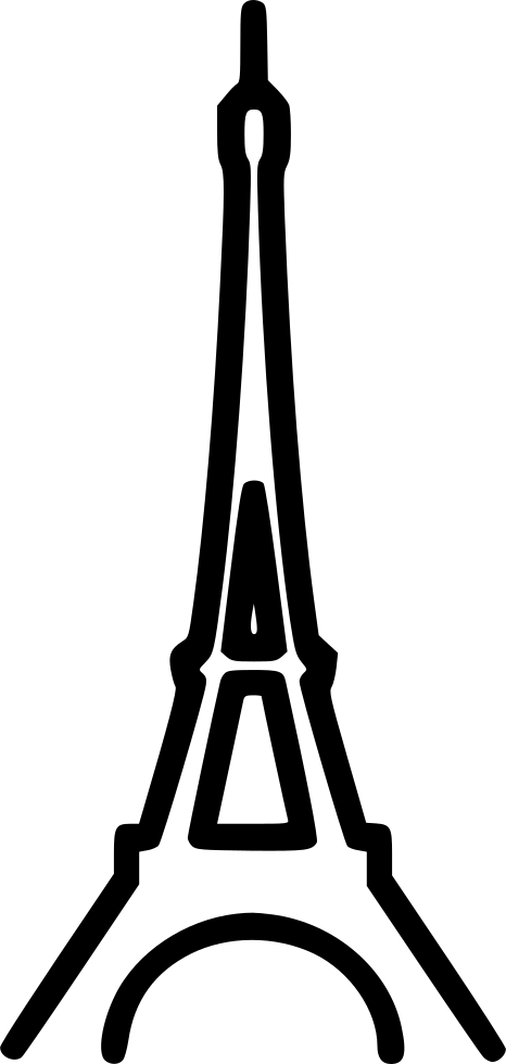 Eiffel Tower - - Silhueta Torre Eiffel (466x980), Png Download