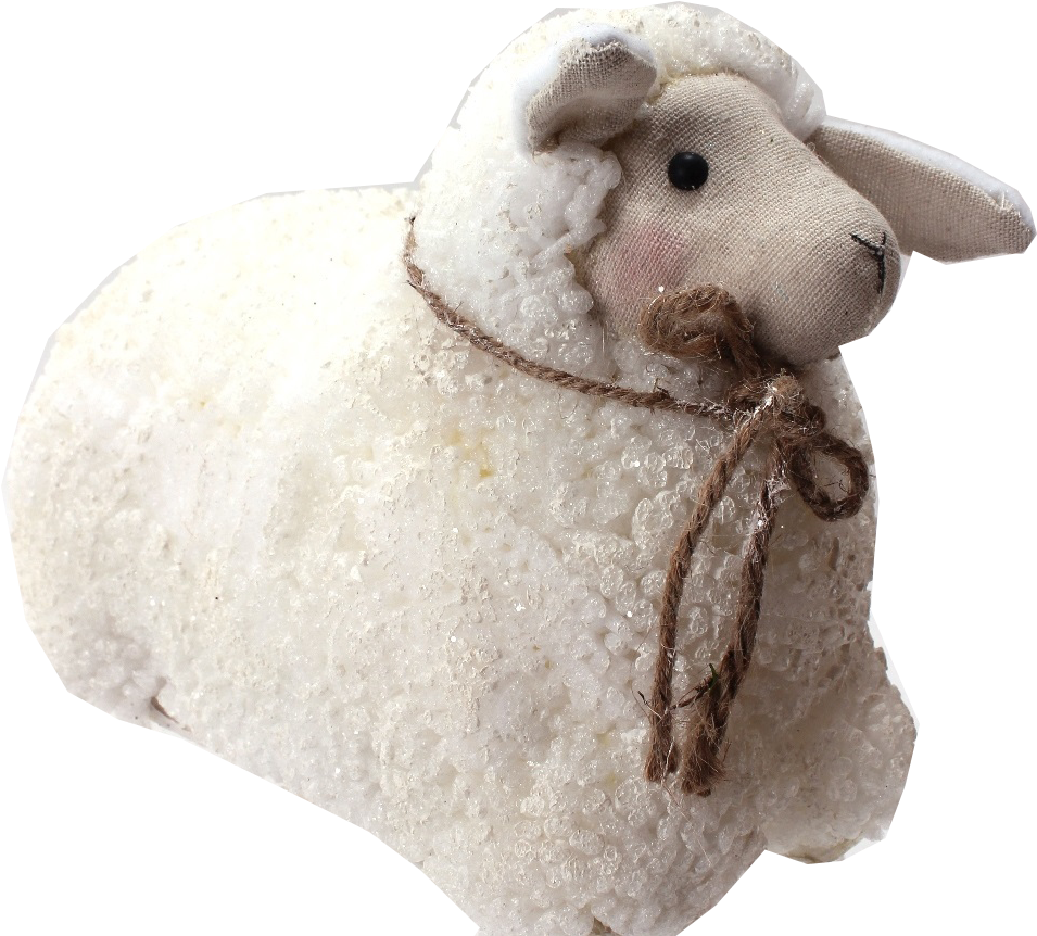 Sitting Winter Snow Lamb - Snow (1083x867), Png Download