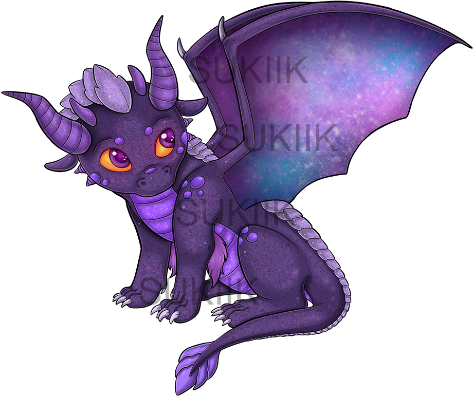 Galaxy Dragon Design - Dragon Galaxia (1000x1000), Png Download