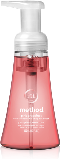 Foaming Hand Wash - Method Foaming Hand Soap Pink Grapefruit (322x558), Png Download