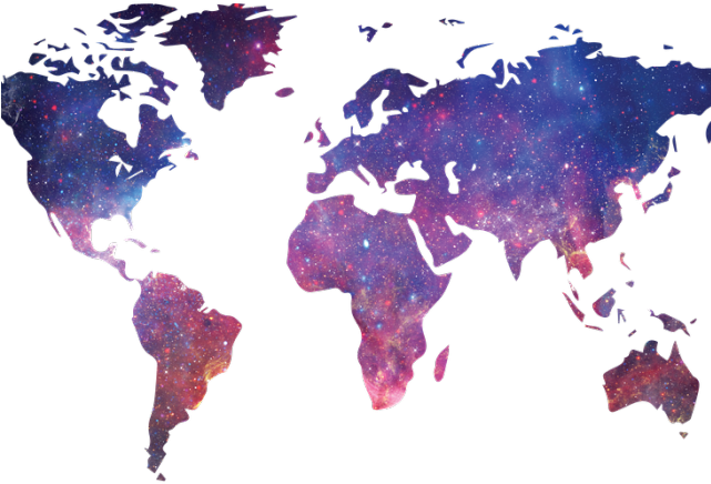 Galaxy Png Transparent Images - World Map (640x480), Png Download