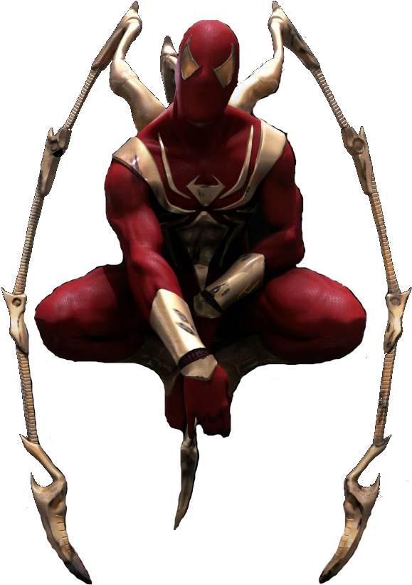 Iron Spiderman Cut Out - Iron Spider Marvel Png (607x860), Png Download