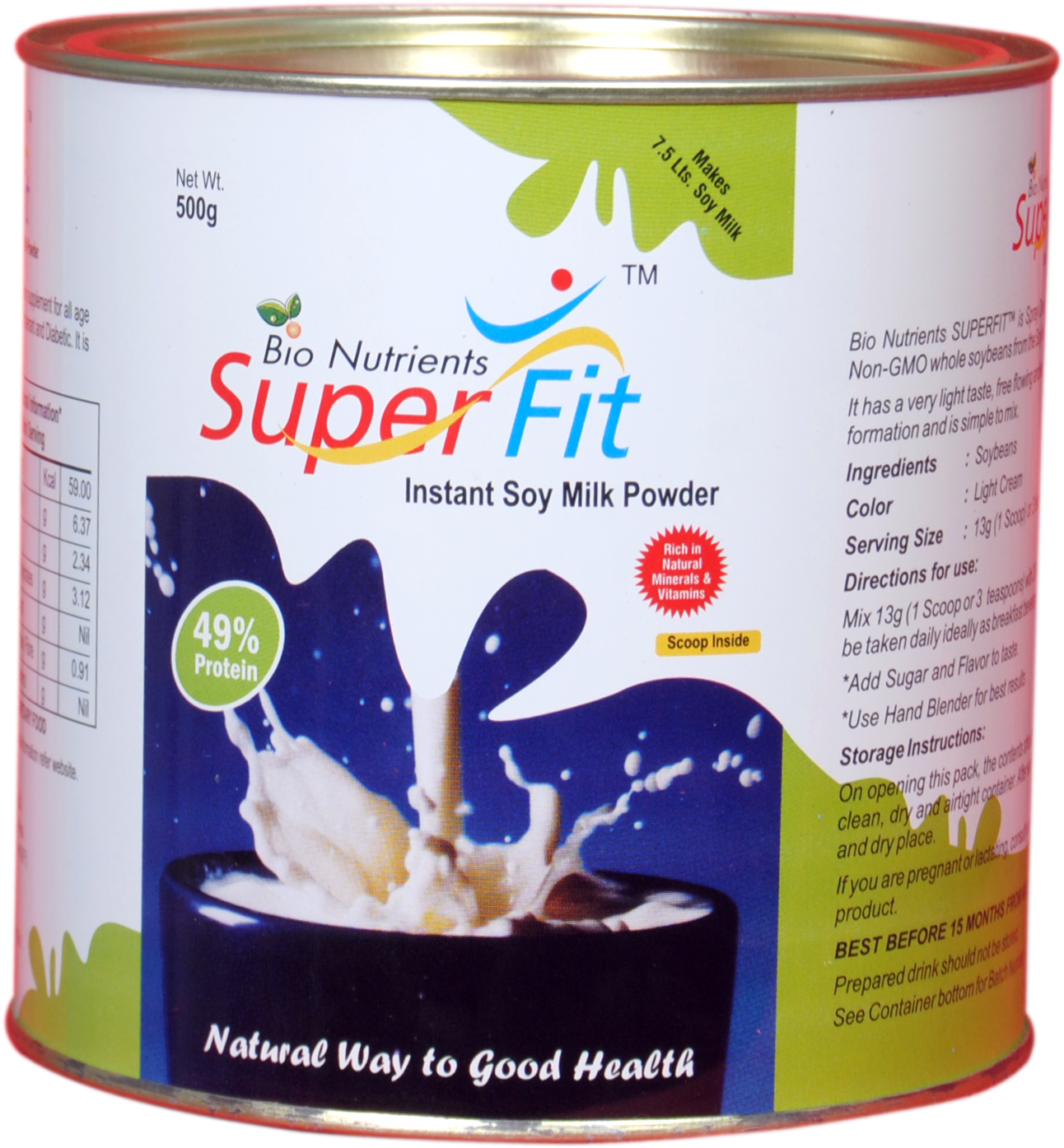 Superfit Soy Milk Powder 200g (1380x1570), Png Download