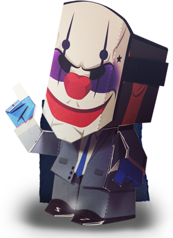 Chains's Paper Craft Model - Payday Papercraft (341x470), Png Download