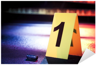 Fresh Crime Scene With Yellow Tape At Night Sticker - Forensic Evidence Field Guide: A Collection Of Best (400x400), Png Download
