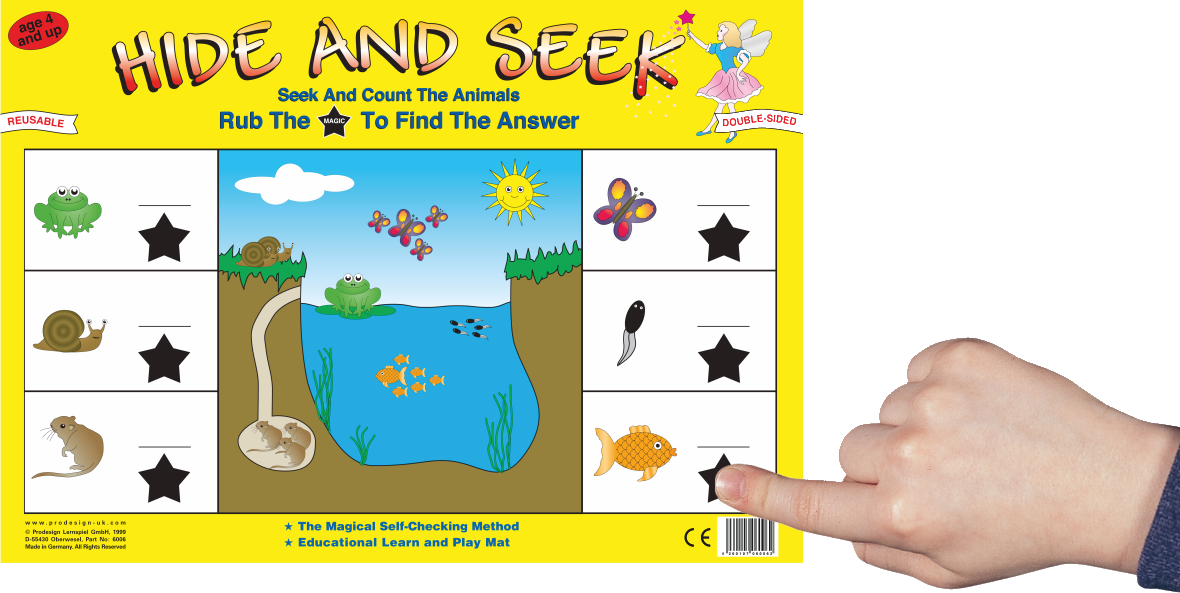Hide & Seek - Prodesign Fairy Magic Hide And Seek Play Mat (multi-colour) (1180x593), Png Download