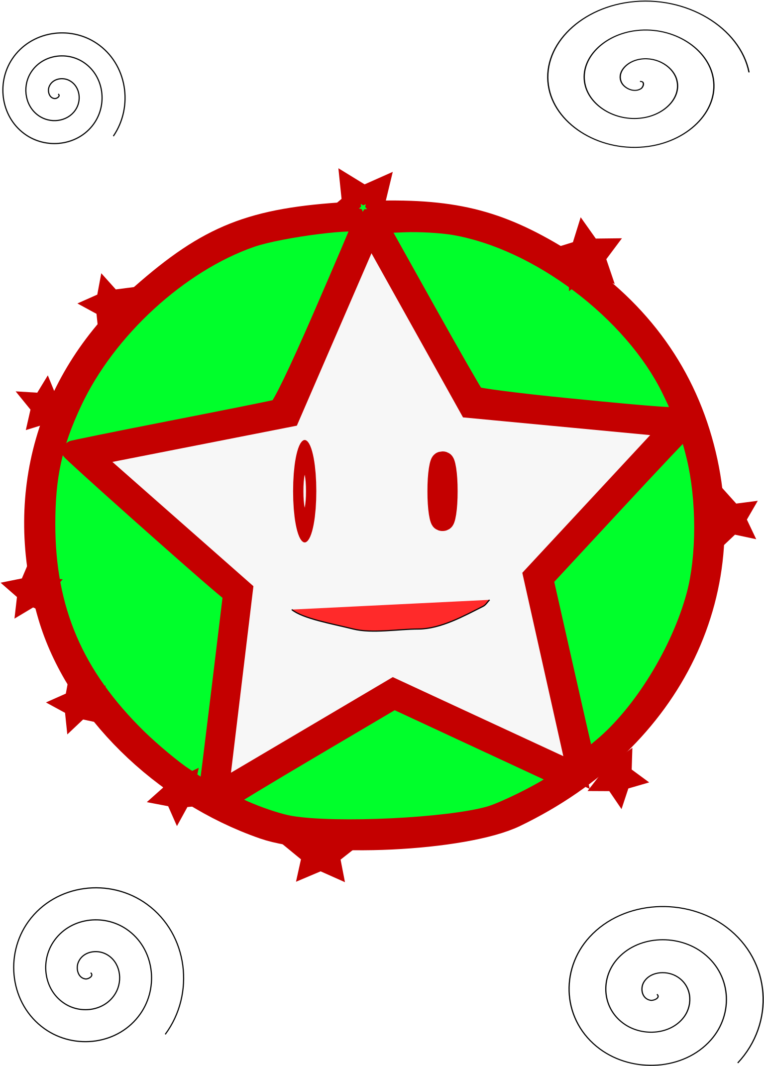 This Free Icons Png Design Of Smiling Star (1697x2400), Png Download