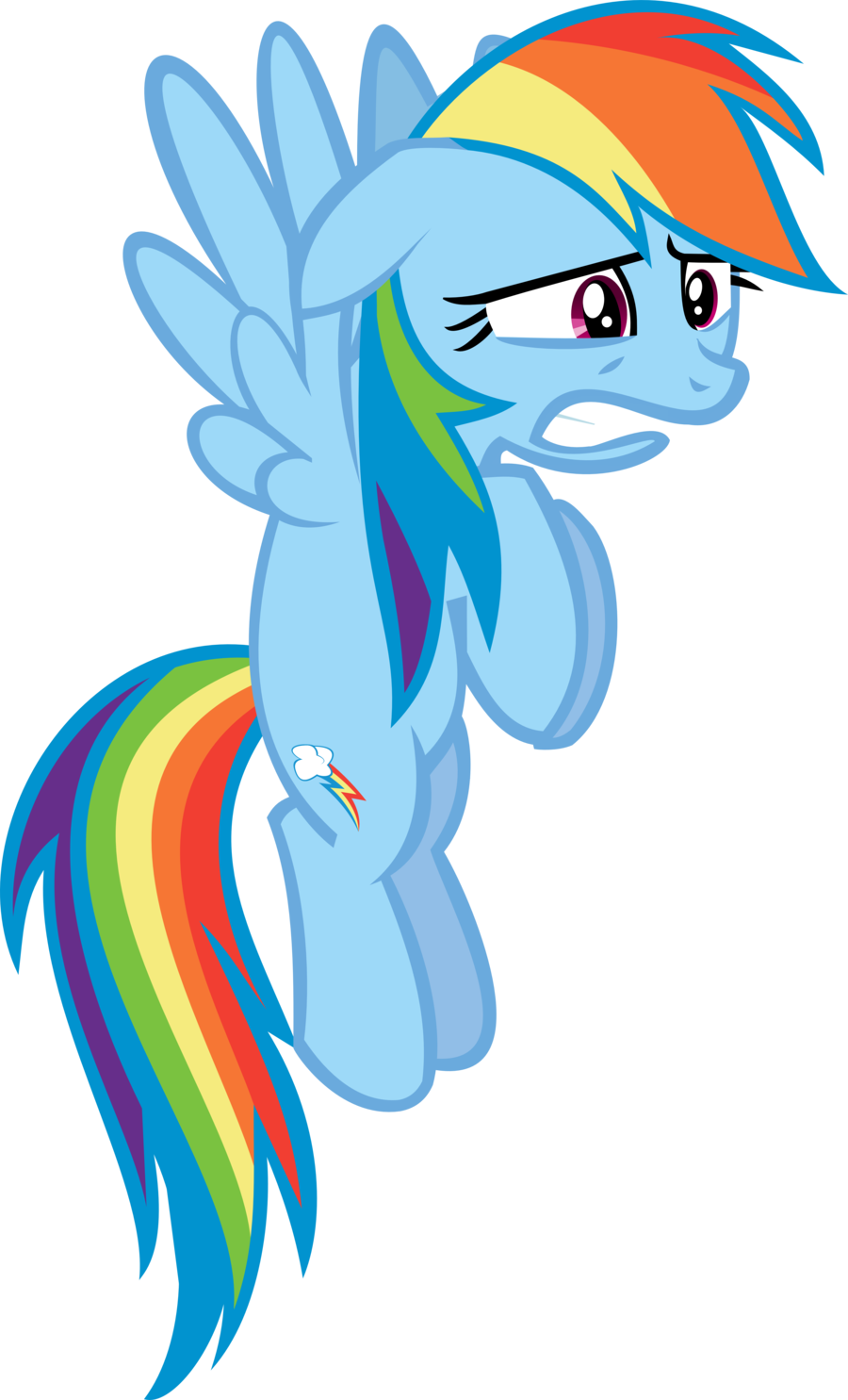 Despair, Rainbow Dash, Sad, Safe, Scared, Shocked, - My Little Pony Rainbow Dash Scared (900x1485), Png Download
