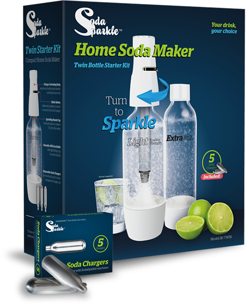 Best Soda Makers - Sodasparkle 1 Litre Soda Maker Starter Kit (500x612), Png Download