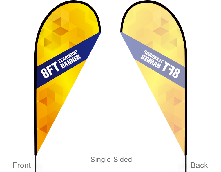 8ft Teardrop Flag With Cross Base & Water Bag - Teardrop Flag Png (800x600), Png Download