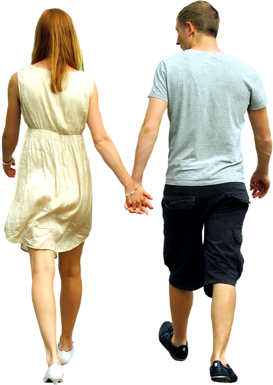 Aussie Destination Tours - Holding Hands Couple Walking Png (870x1225), Png Download
