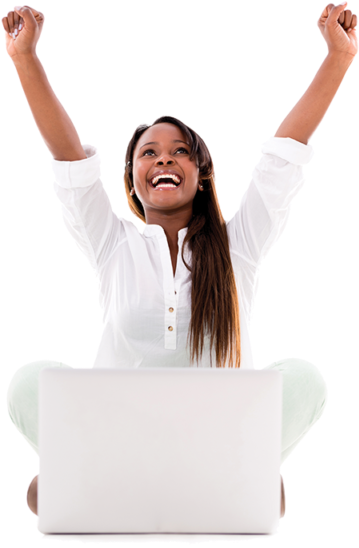 College Prep Academy Girl - Laptop (400x577), Png Download