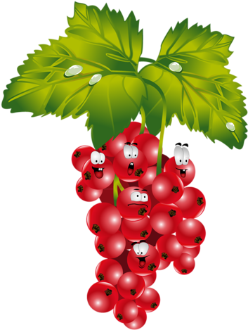 Group Of Cherries - Clipart Rote Johannisbeere Gratis (390x500), Png Download