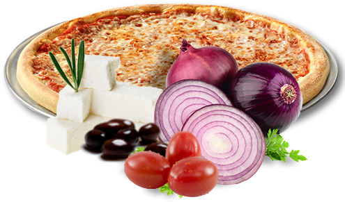 Greek Pizza - Pizza (500x500), Png Download
