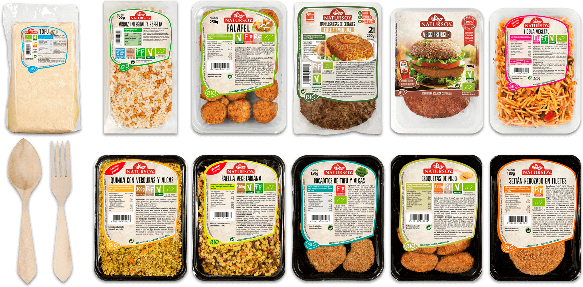 Descubre Nuestra Gama De Productos Bio Para Cada Día - Natursoy 220 G Vegetable Fideuá 220 Gr (1930x947), Png Download