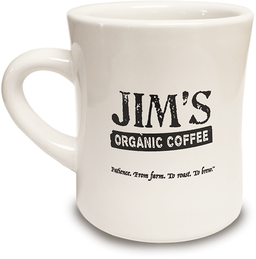 Jim's Coffee Mug - Jims Organic Coffee Coffee, Ground, Dark, French Roast (600x600), Png Download