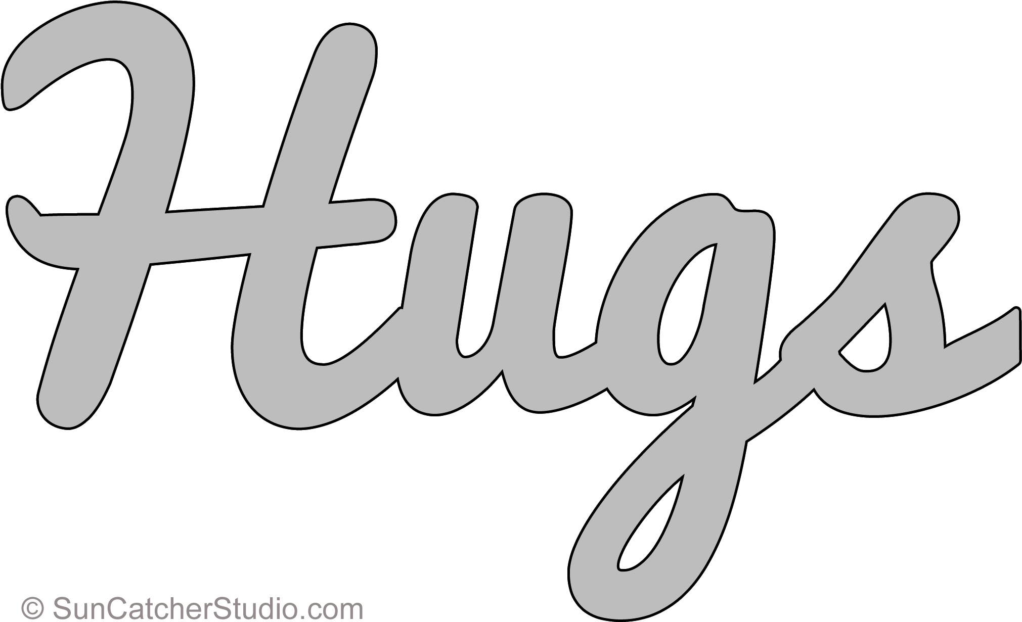 Hugs Pattern - Hugs Word Art (2100x1320), Png Download
