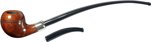 Vauen Pipe Churchwarden Smooth Model - Churchwarden Pipe Png (650x300), Png Download