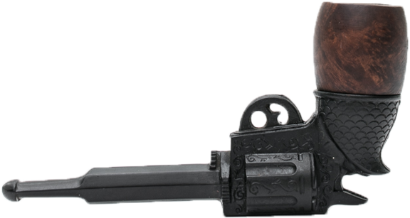 Pistol Tobacco Pipe (1000x1251), Png Download