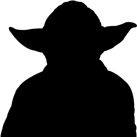 Yoda - Silhouette (643x528), Png Download