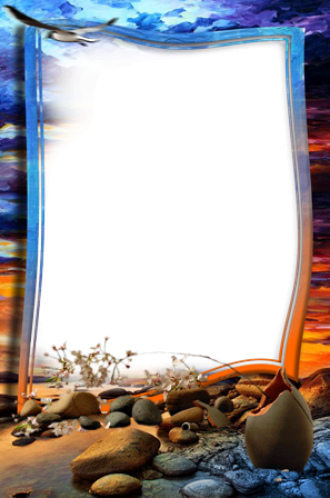 Photo Frame - After Sunset - Summer Photo Frames Png (297x448), Png Download