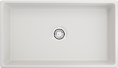 Bocchi Contempo 33" Fireclay Farmhouse Apron Single - Bocchi Contempo Apron Front Fireclay Single Bowl Kitchen (480x320), Png Download