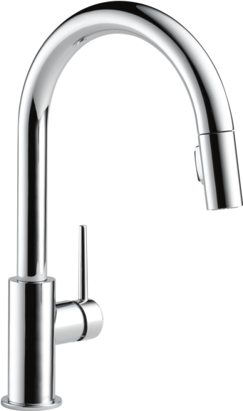Download Image - Delta 9159-dst Trinsic Pull-down Kitchen Faucet - Chrome (600x600), Png Download