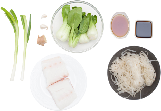 Pan-seared Cod With Soy Maple Glaze, Baby Bok Choy, - Leaf Vegetable (700x467), Png Download