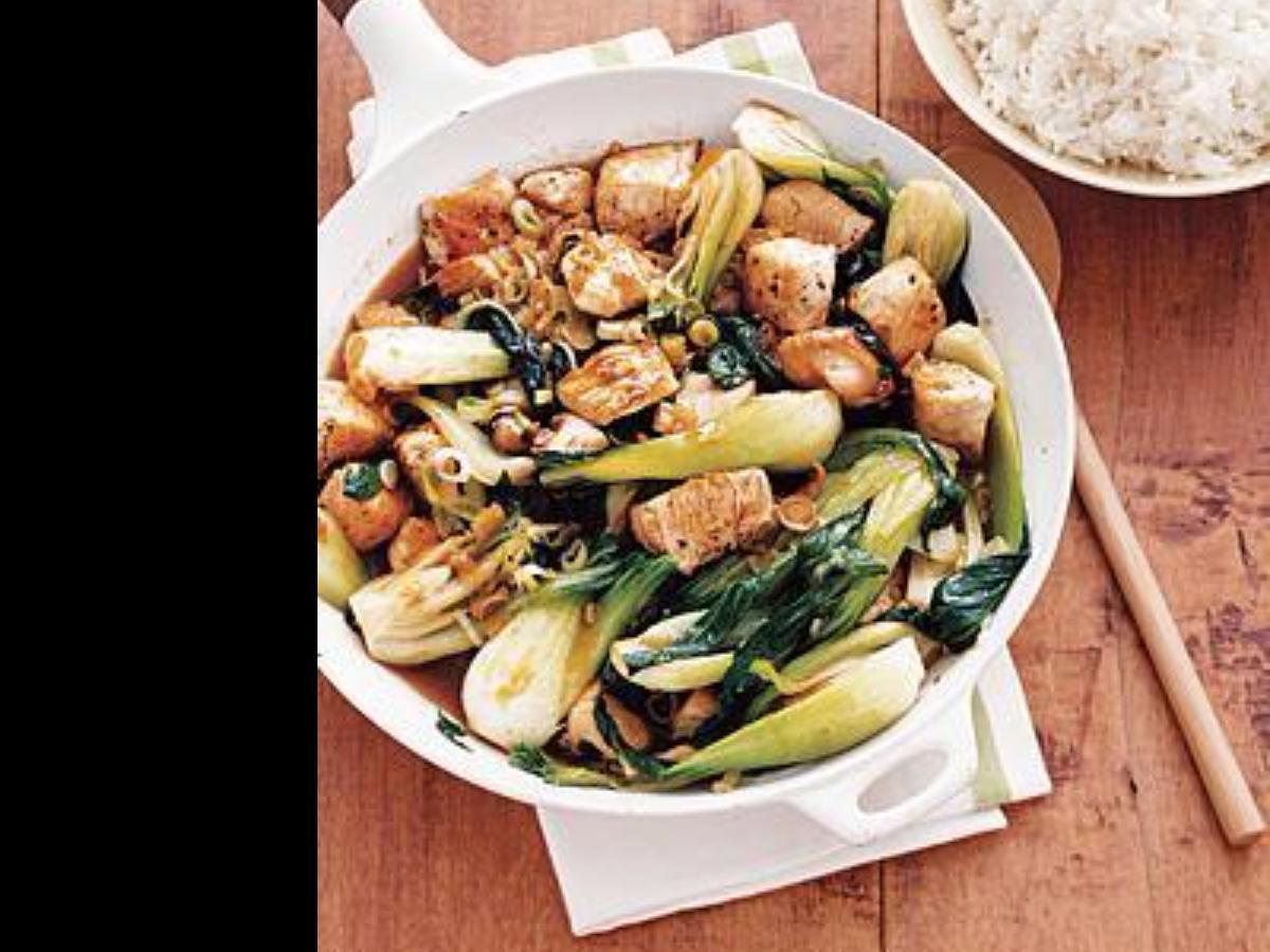 Chicken And Bok Choy Stir Fry - Chicken And Bok Choy (1200x900), Png Download