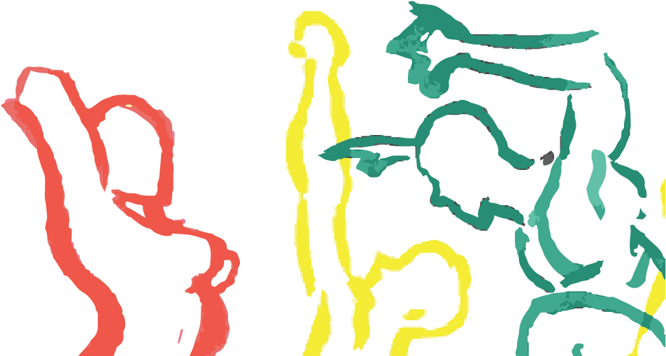 Written Letters - People In Movement In Art (964x523), Png Download