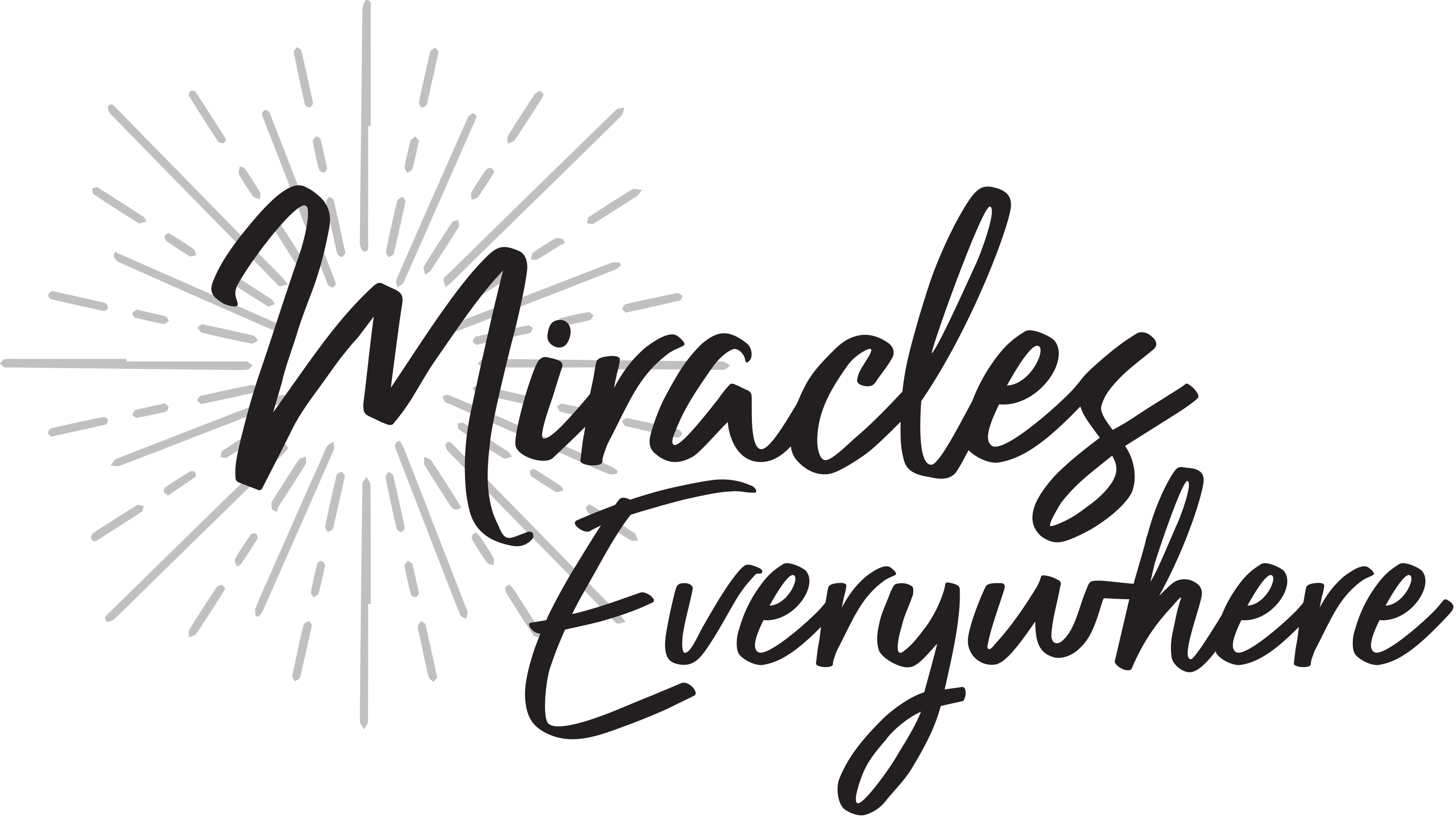 Black & White Version Miracles Everywhere Logo - New Jersey (3106x1744), Png Download