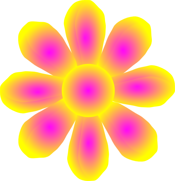 Petal Clipart Small Flower - Small Flower Cartoon (582x599), Png Download