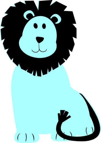 Blue Lion Svg Clip Arts 420 X 594 Px (420x594), Png Download