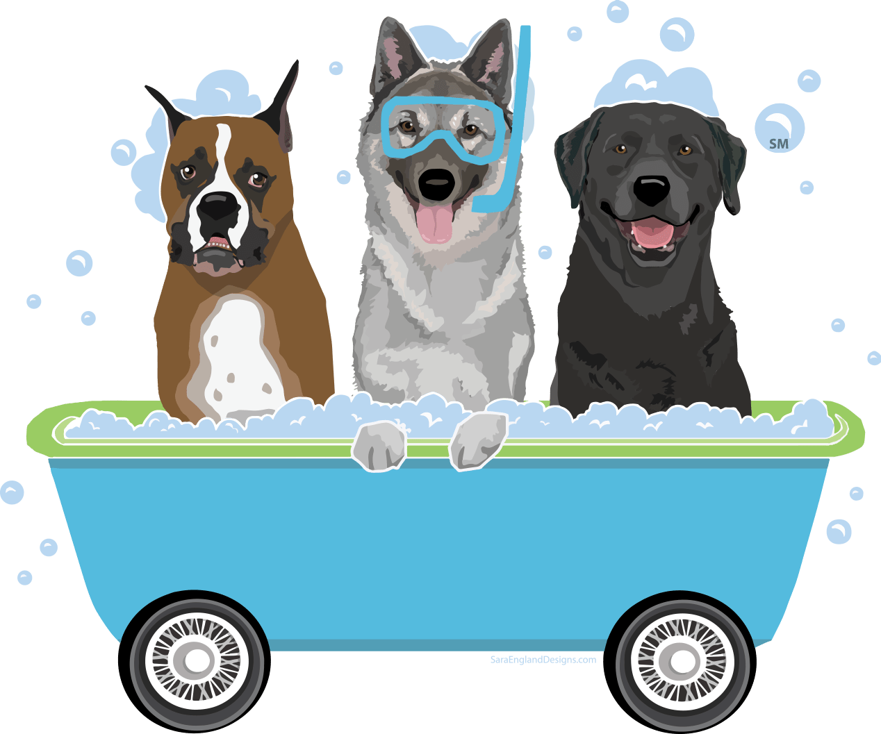 Ashley's Waggin' Wheels Mobile Pet Grooming - Dog Grooming (1268x1057), Png Download