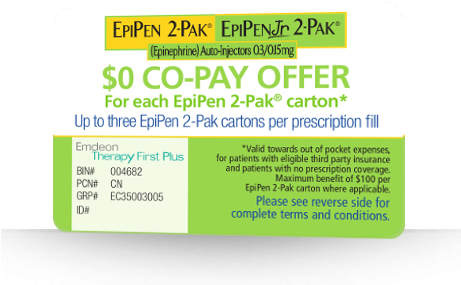 Free Epipen Coupon (460x305), Png Download