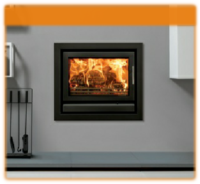 Hole In The Wall Wood Burnin & Multifuel Cassettes - Wood Burner In Wall (421x389), Png Download