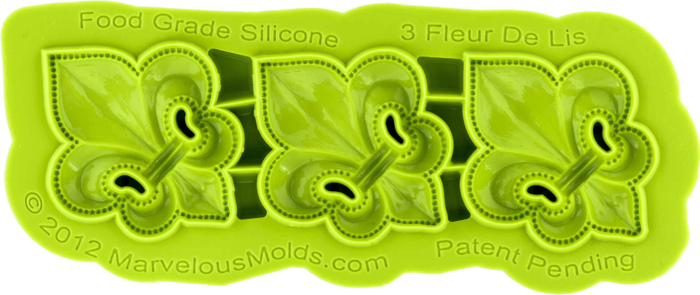 3 Fleur De Lis Marvelous Mold (2316x963), Png Download