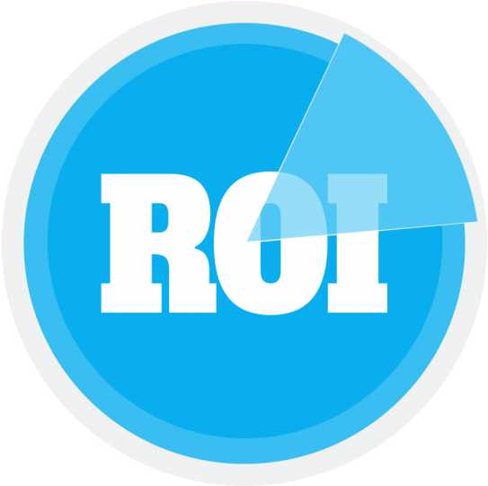 Return On Investment Png Download - Point Of Sale Icon Blue (570x540), Png Download