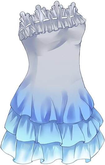 Gown Clipart Anime Dress - Roupa De Anime Png (338x529), Png Download