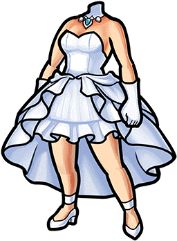 Gear-white Wedding Dress Render - Wedding Dress (380x380), Png Download