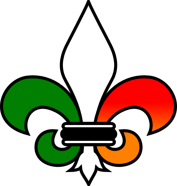 Irish Italian Clip Art At Vector Clip Art - Fleur De Lis Clip Art (570x598), Png Download