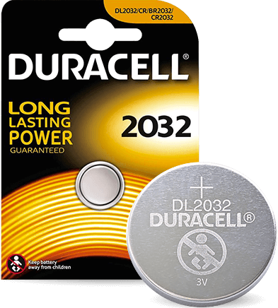 Duracell 2032 Replacement Battery For Snark, Polytune - Duracell 2032 (393x436), Png Download