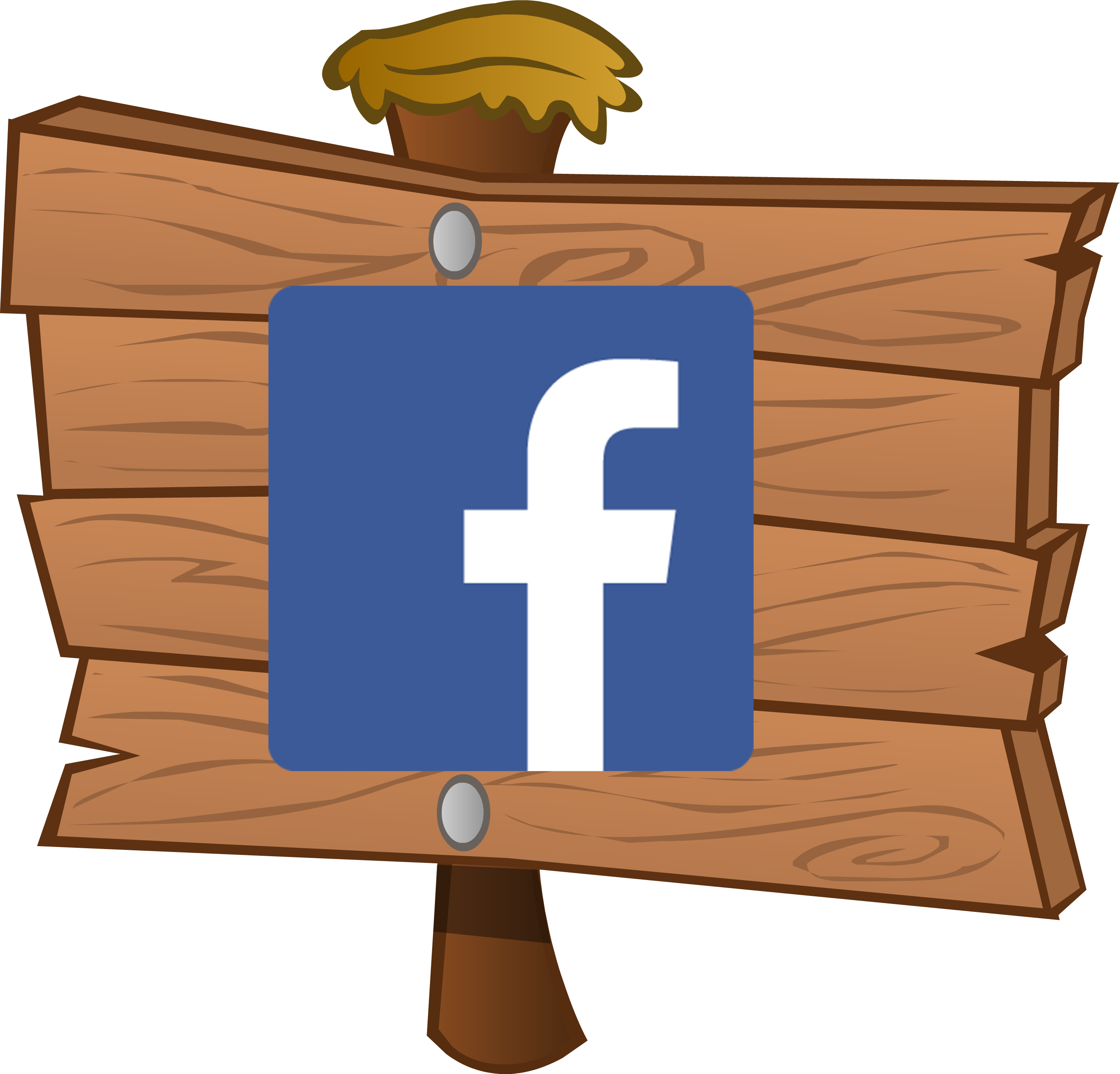 Click On This Wooden Sign Post In The Game's Village - Facebook (2675x2564), Png Download