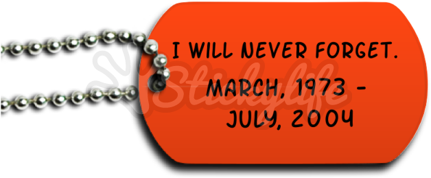 I Will Never Forget Dog Tag - Chain (940x587), Png Download
