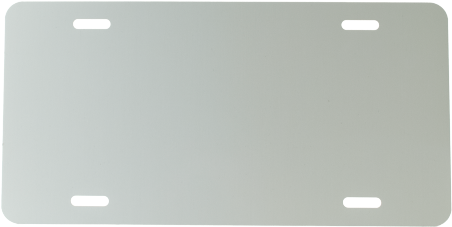 White 6" X 12" - Blank Chrome License Plate Frame (500x588), Png Download