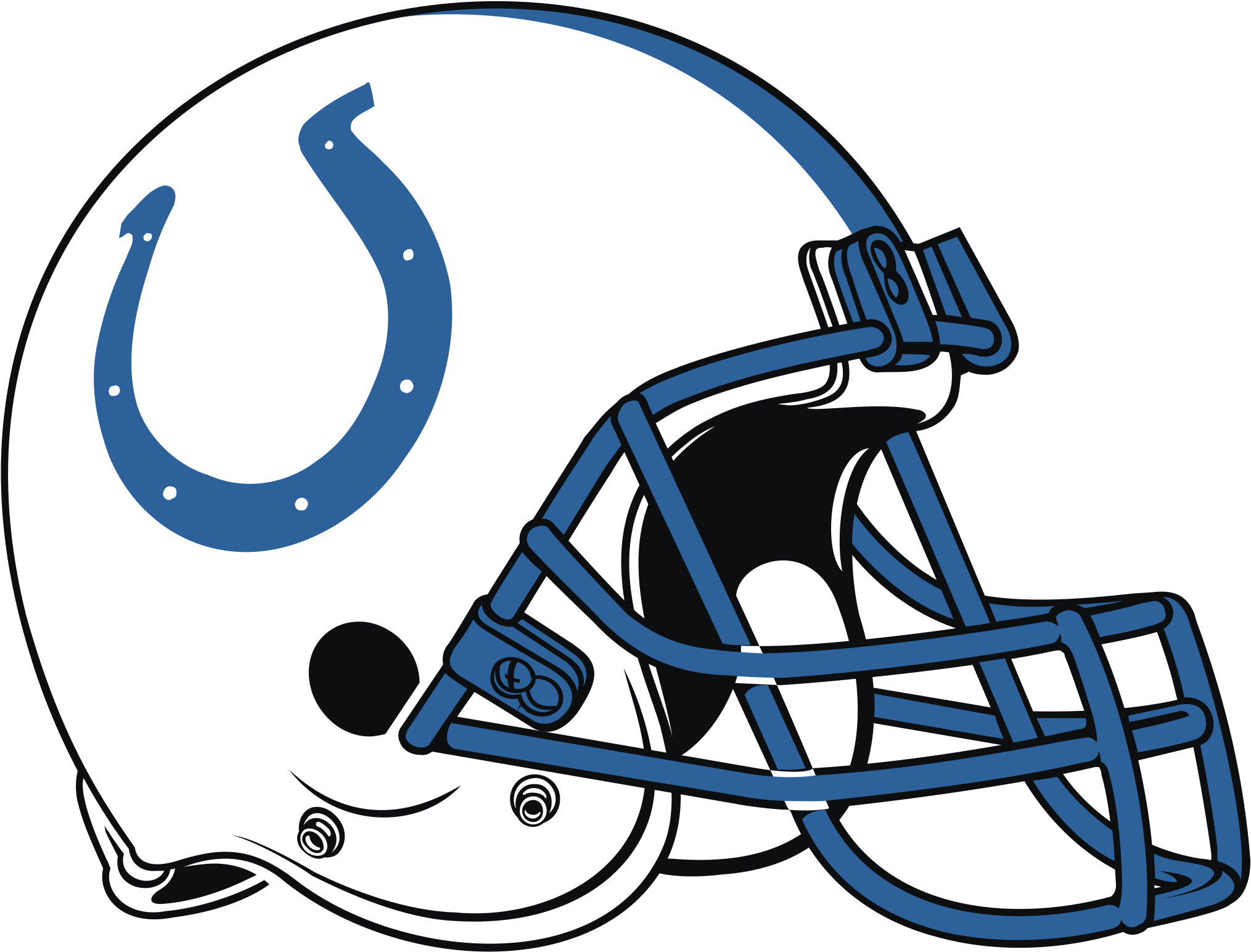 Indianapolis Colts Logo Png Transparent - Detroit Lions Helmet Logos (2400x2400), Png Download