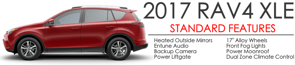For 2017 The Rav4 Will Come In 4 Trim Levels - 2017 Rav4 Xle Hybrid (1000x220), Png Download