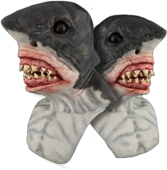 Great White Shark Mask (331x373), Png Download
