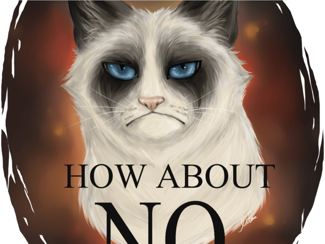 Grumpy Cat By Marshmellou On Deviantart - Throw Pillow (1368x855), Png Download