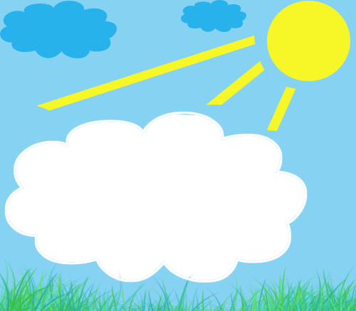 Sunny Day - Sunny Frame (500x437), Png Download